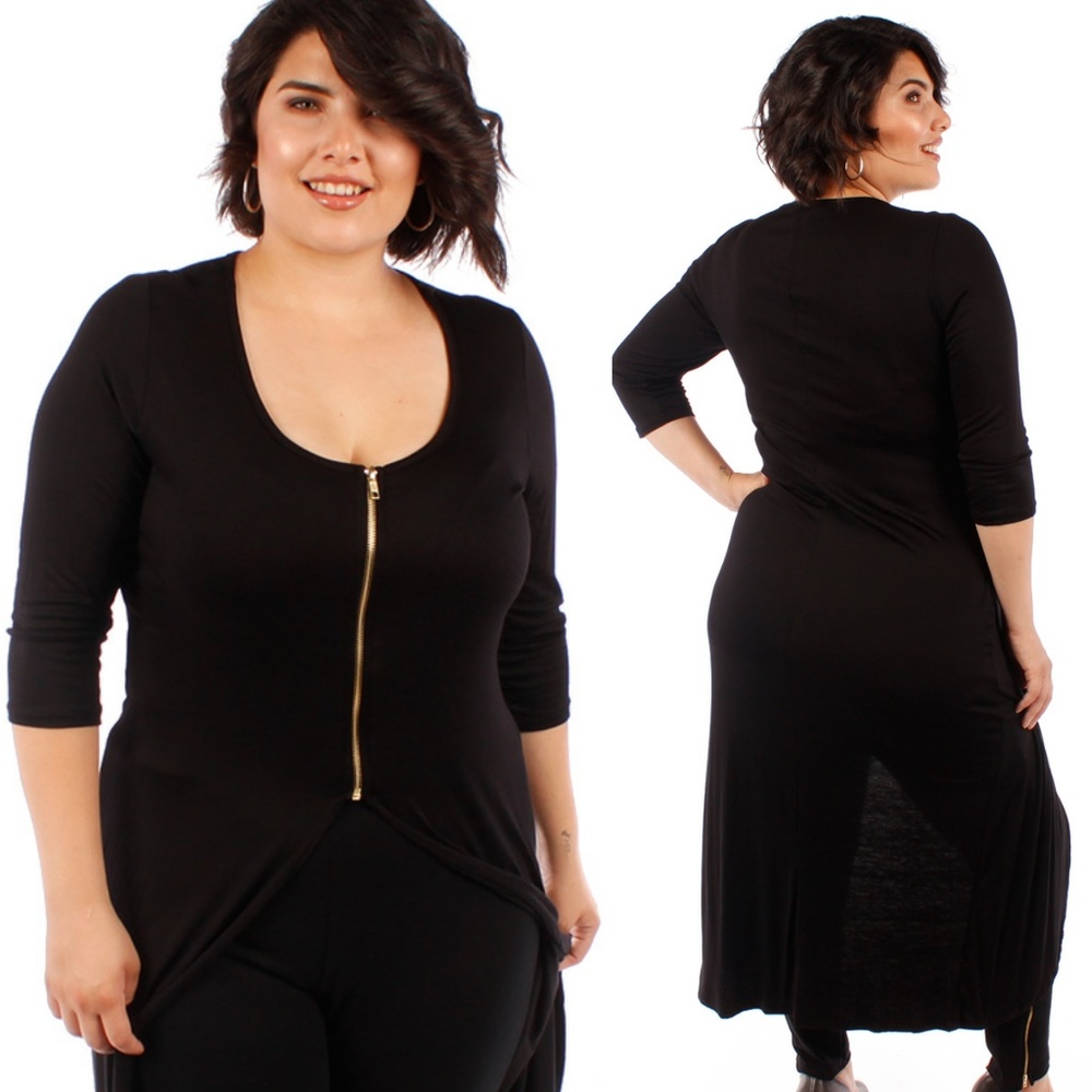 NEW PLUS SIZE HIGH LOW TUNIC TOP 1X 2X 3X